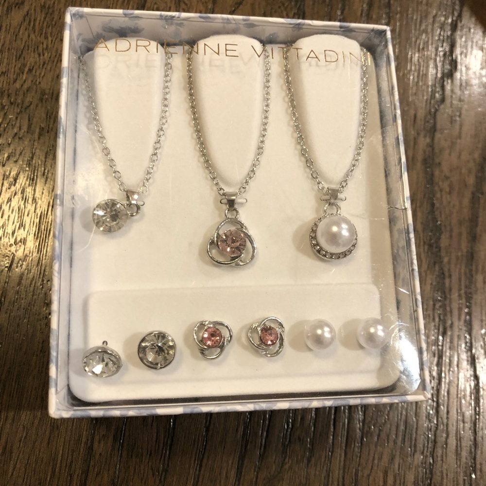Adrienne Vittadini set of three Necklaces and earrings
